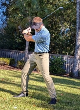 Photo Showing Golf Backswing