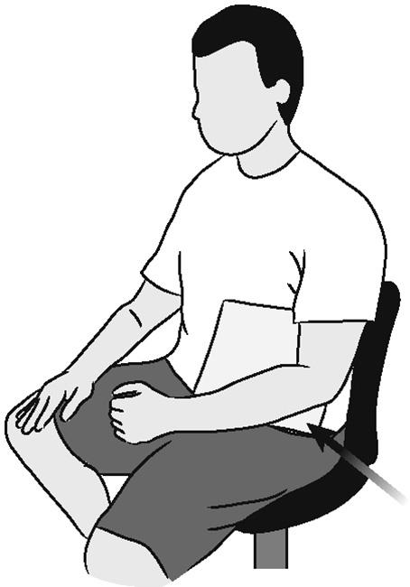 Illustration of shoulder adduction (isometric)