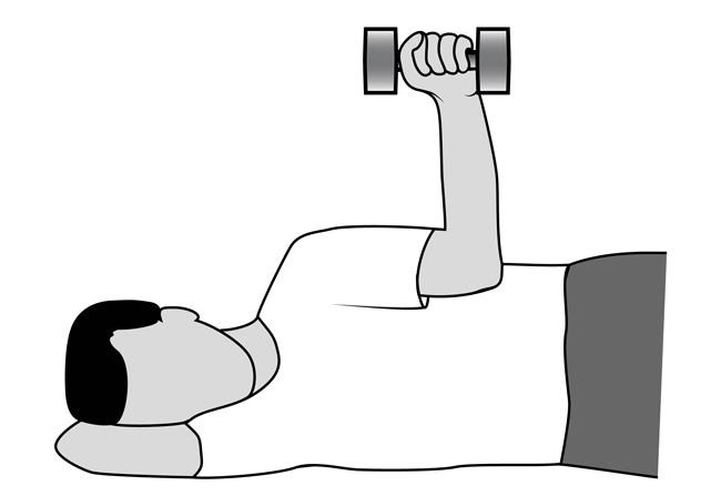 Illustration of shoulder external rotation (strengthening)