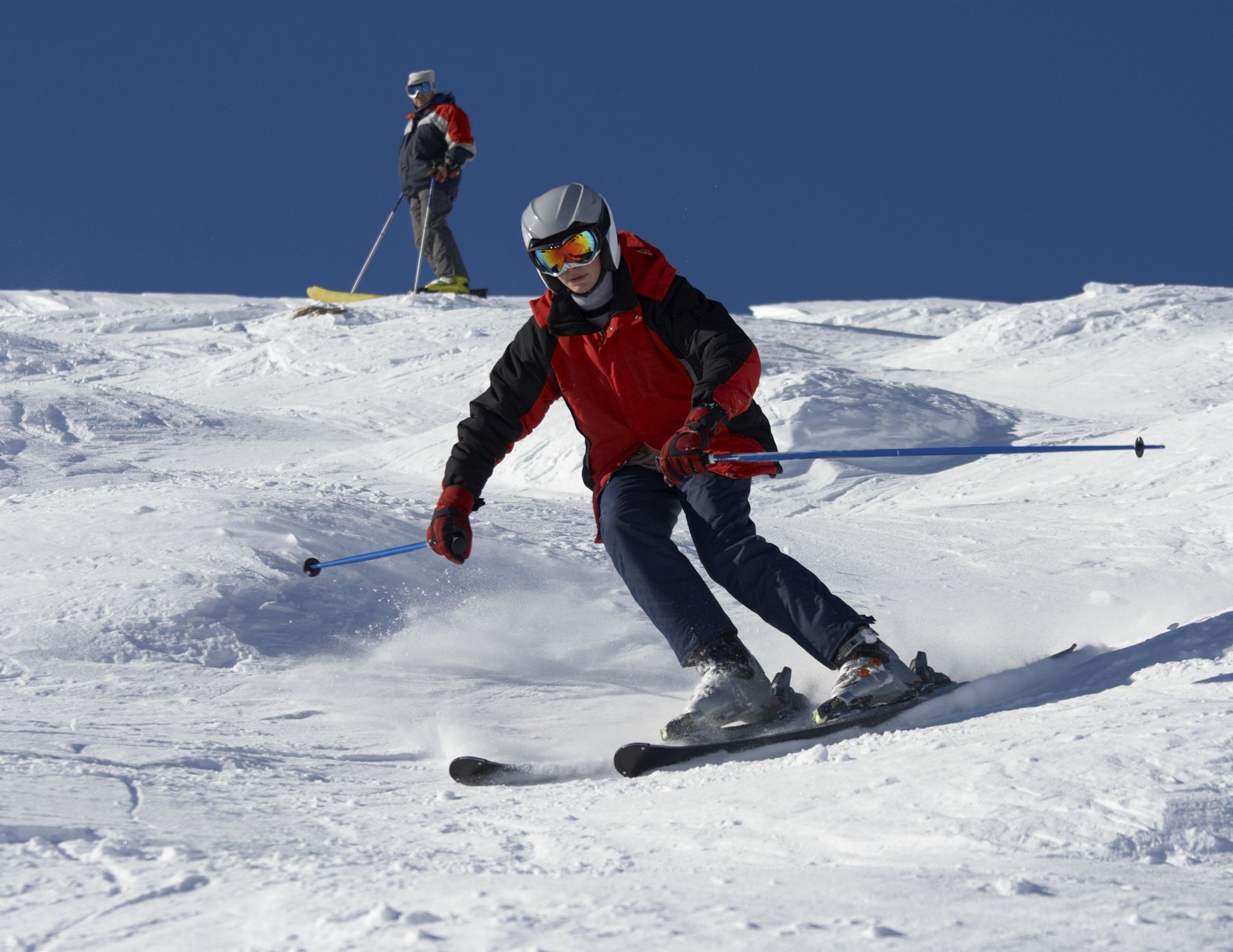 Skier on slopes